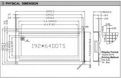 China 192*64 Graphic FSTN LCD Module AT0107 With Backlight Wide Temperature Industrial Display supplier