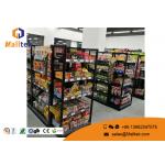 Grocery Customized Shop Display Fittings Rust Resistance Black Gondola Shelving for sale