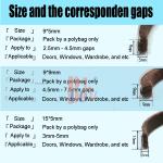 Polypropylene Self Adhesive Weather Stripping Door Brush Draught Excluder 9x9mm