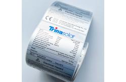 China Printing Adhesive PET Barcode Label Matte Silver Thermal Transparent Polyester Sticker supplier