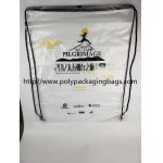 Drawstring Frosted Recycled Plastic Backpack Eco - Friendly Water Proof for sale