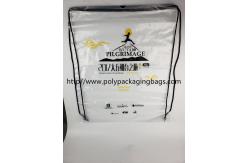 China Drawstring Frosted Recycled Plastic Backpack Eco - Friendly Water Proof supplier