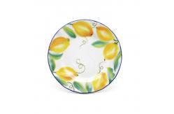 China Customized Garden Modern Fruits Lemon Printed Dessert Plates Dinner Plate Sets Ceramic supplier