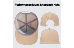 China Quick Dry Laser Golf Performance Snapback Hat Perforated Flat Brim Cap supplier