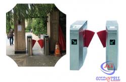 China Automatic Flap Barrier Gate Flap Turnstile With Fingerprint Ticket Or IC Card supplier