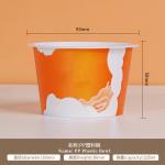 6oz Customize Logo Greek Yogurt Cups Single Wall Plastic Small Size Fruit Ice Cream Cups Lids PP Material for Snacks Chocolate for sale