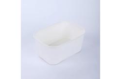 China Salad Take Away Rectangle Paper Bowl Disposable With Lid supplier