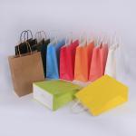 Industrial Gift Craft Custom Printed Shopping Paper Bags with Cotton Rope Handle for sale