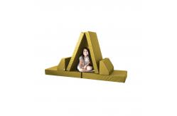 China Velvet Polyester Play Couch Set Playscape Sofa With Waterproof Inner Liner supplier