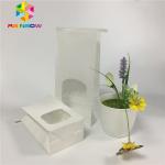 Grease Proof Snack Bag Packaging Plain White Paper Clear Window Bag With Tin Tie for sale