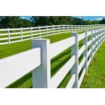 UV Resistant Plastic White Vinyl PVC 3 Rail Horse Fence for sale