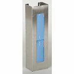 Silver Vertical Glove Dispenser Holder Holds 2 Boxes Wall Mounted Design for sale