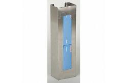 China Silver Vertical Glove Dispenser Holder Holds 2 Boxes Wall Mounted Design supplier