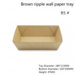 Flexo Printing Leakage Proof Paper Disposable Serving Tray for sale