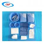 Hospital Femoral Radial Angiography Drape Pack With 4 Holes For Procedure for sale