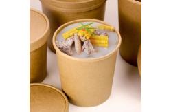 China Food Grade Paper Soup Container With Lid Soup Bowl Soup Packaging supplier