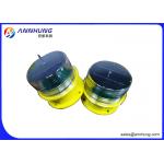 Remote Control Solar Powered Warning Lights / Led Obstruction Light UV Protection