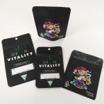Custom printed matte black resealable weed aluminum foil  mylar bags for sale