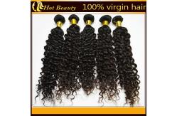 China Custom Natural Black Remy Virgin Human Hair Extensions Deep Wave supplier