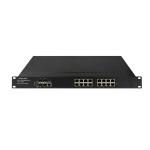 Managed L2 Hardened 16 Port Industrial Ethernet Switch 4pcs Fiber Ports DC36V for sale