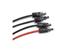China Black / Red Solar Power Extension Cable With Tinned Copper Connector supplier