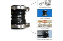 China High Pressure Resistant Double Ball Rubber Expansion Joint SS304 Flange Design supplier