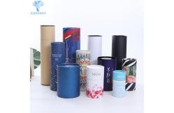 China Clothes T Shirt Cylinder Cardboard Containers With Lids Glossy Lamination supplier