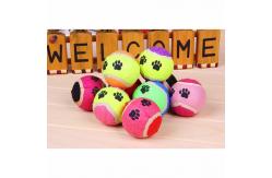 China 6CM natural rubber short pile plush light Dog tennis Chewing toy supplier