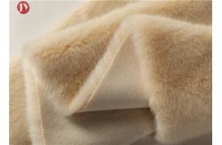 China Imitation Rabbit Plush Faux Fur Fabric Soild Pattern 100% Polyester Back supplier