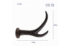 China Deer Antler Cast Iron Wall Hooks Cast Iron Crafts Rust supplier