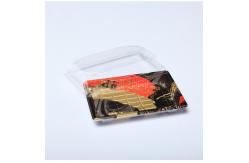 China Recyclable Disposable Plastic Sushi Tray OEM With Anti Fog Lid supplier
