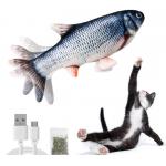 Interactive Flopping Fish Cat Toy With Catnip Bag Flapping Fish For Cats for sale
