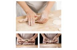 China Mini Maquina Automated Para Procesadora De Dumpling Skin Press Wrapper  300W supplier