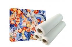 China Large Format Inkjet Texture Polyester Canvas Roll For Aqueous Pigment supplier