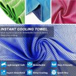 Custom Multi-color Quick Dry Cool Cold Feeling Ice Neck Towel Gym Long Sports Microfiber Cooling Towels for sale