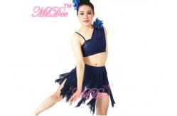 China ODM Belly Dancing Clothes Diagonal - Neck Irregular Sequin Top Two Pieces Dancing Dress supplier