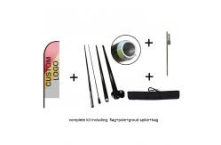 China Feather Flag With Pole Ground Spike Swooper Flag Advertising Feather Banner supplier