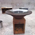 23.5 Inch Barbecue Corten Design 500mm Outdoor Wood Burning Bbq Grill for sale