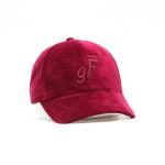 Unisex Adults Velvet Fabric Embroidered Baseball Caps 6 Panel For Winter for sale