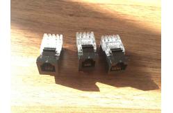 China Black / White RJ45 Keystone Jack CAT5E UTP Gold Plating Size Customized supplier