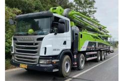 China 2013 Mode Used Concrete Boom Trucks 63m With Scania Chassis supplier