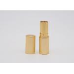 Gold Aluminum Magnetic Lip Balm Tubes Empty Lip Balm Containers Round Shape