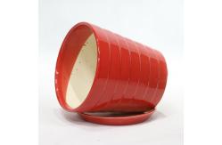 China Round Lightweight Ceramic Planters With Drainage Hole supplier