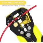 Portable Yellow Wire Stripper Tool For 24-10 AWG Adjustable Gauge