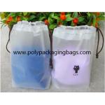White Frosted CPE Drawstring Pouch Bag For Girls Personal Belongings Gift Packaging Bag for sale