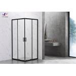 4/5mm Tempered Glass Square Shower Enclosure With Black Alum Frame for sale