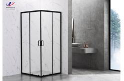 China 4/5mm Tempered Glass Square Shower Enclosure With Black Alum Frame supplier