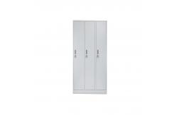 China Knock Down Bedroom 3 Door Locker Cabinet With Mirror supplier
