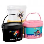 White Oval Paint Bucket With Handle And Lid For Print for sale