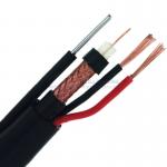 HD CCTV RG59 with Steel RG59 BU 2C 0.75 Common Outdoor messenger rg59 siamese Cable outdoors for sale